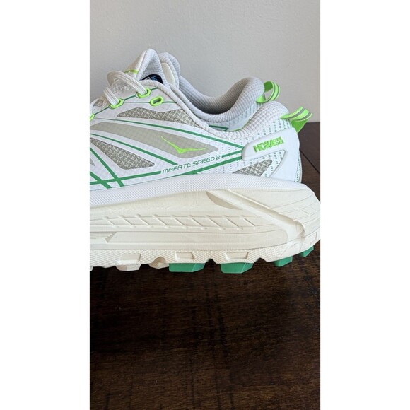 Hoka One One Mafate Speed 2 White Green Trail  Shoes 1126851  Unisex Size W10 M9 main image 9
